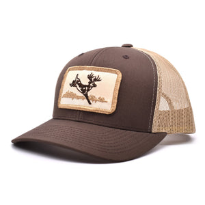 Deer Hunt Patch Brown & Khaki Hat
