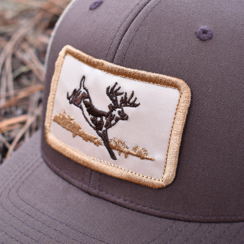 Deer Hunt Patch Brown & Khaki Hat
