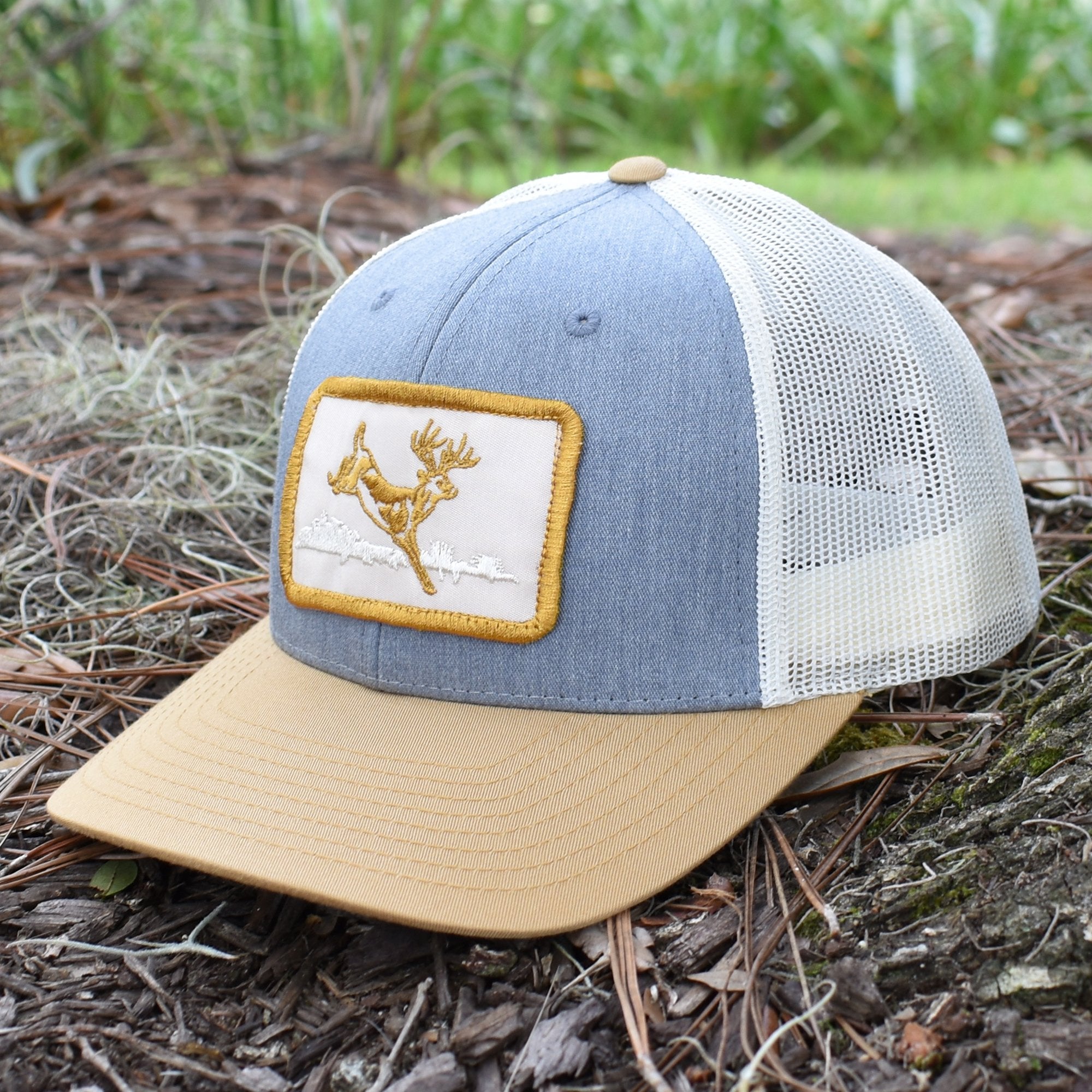 Deer Hunt Patch Heather Grey / Birch / Gold Hat