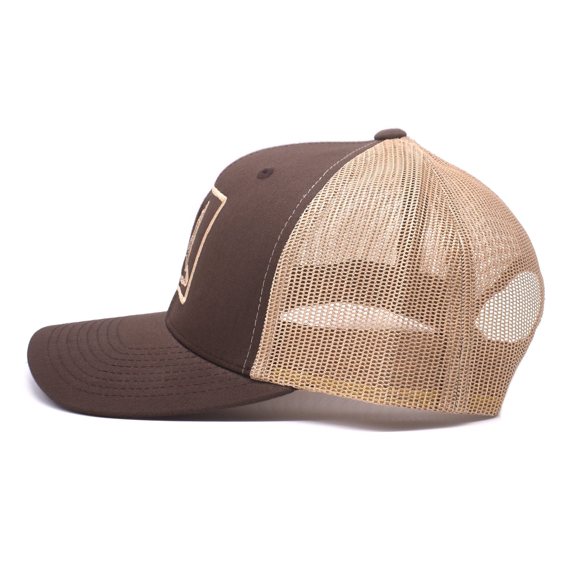 Duck Embroidered Brown & Khaki Hat