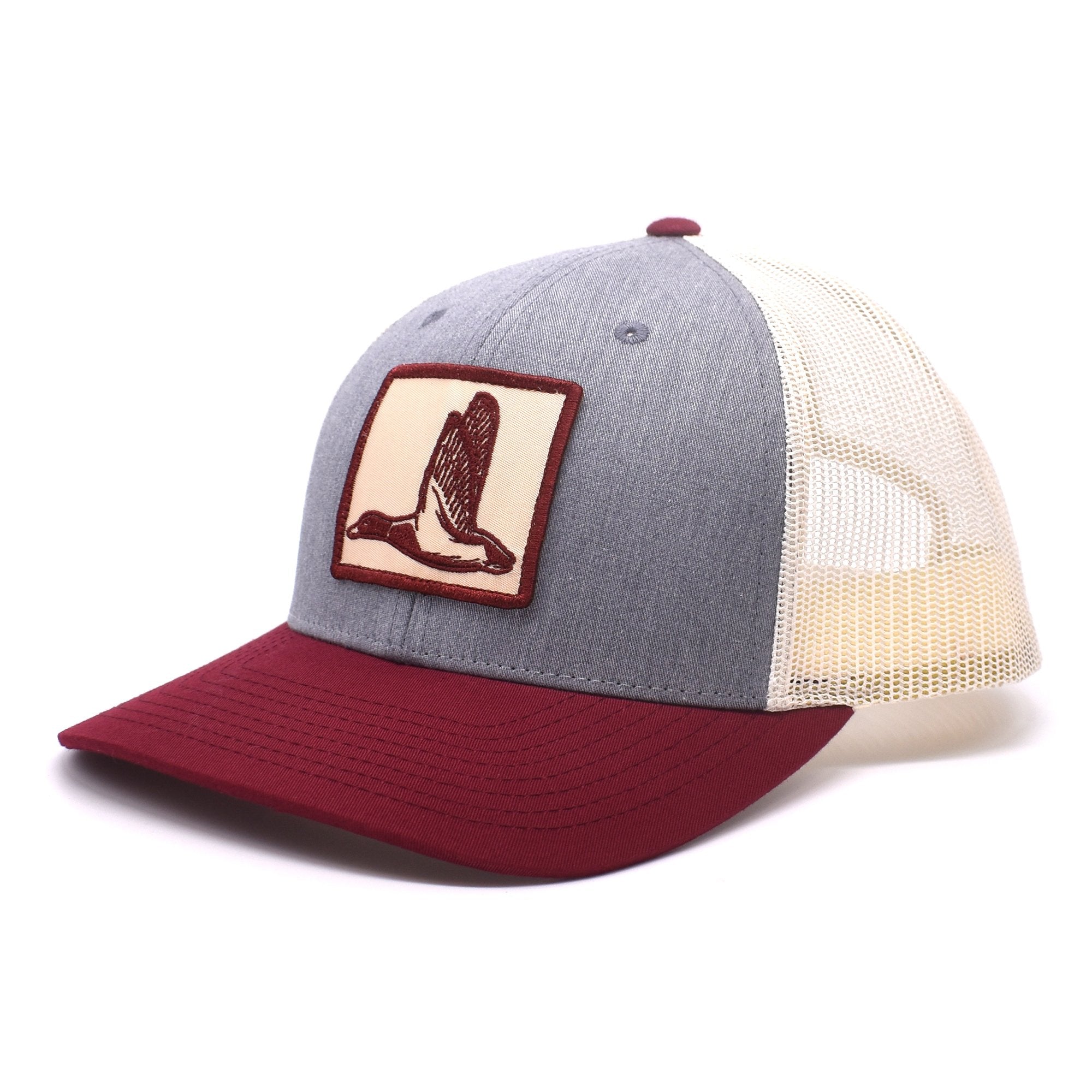 Duck Patch Heather Grey / Birch / Cardinal Hat