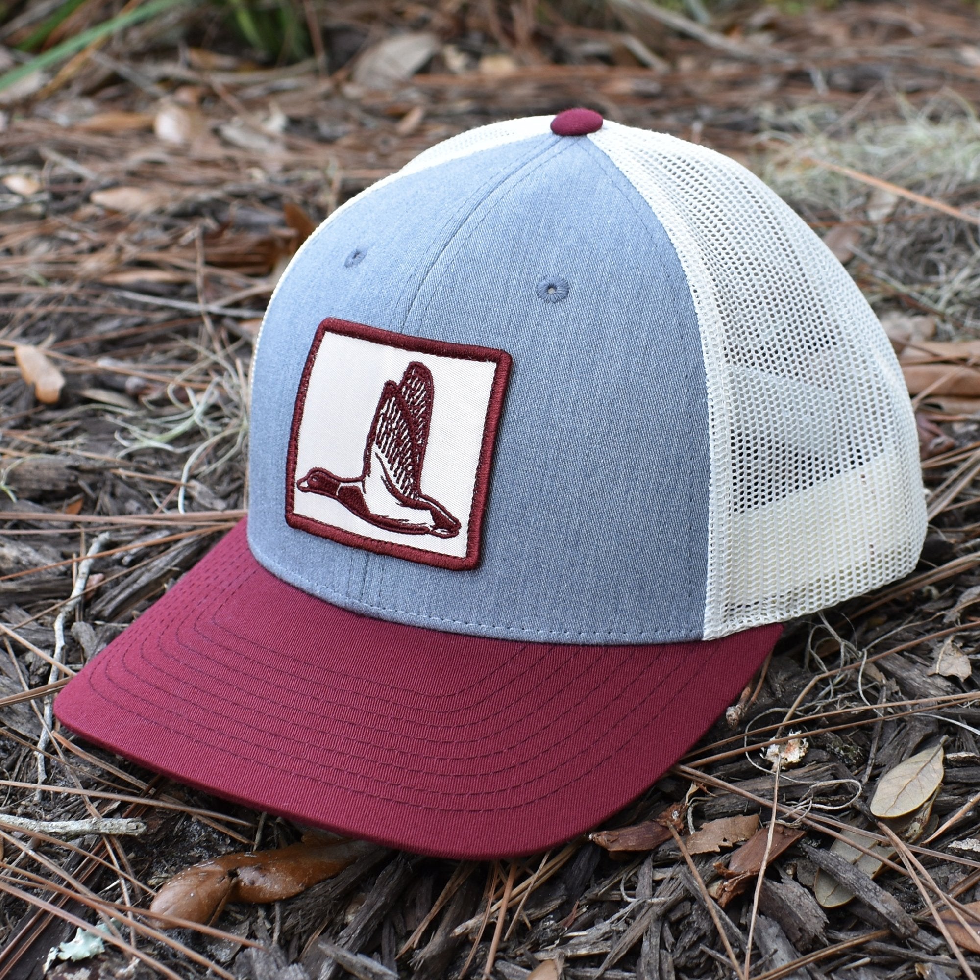 Duck Patch Heather Grey / Birch / Cardinal Hat