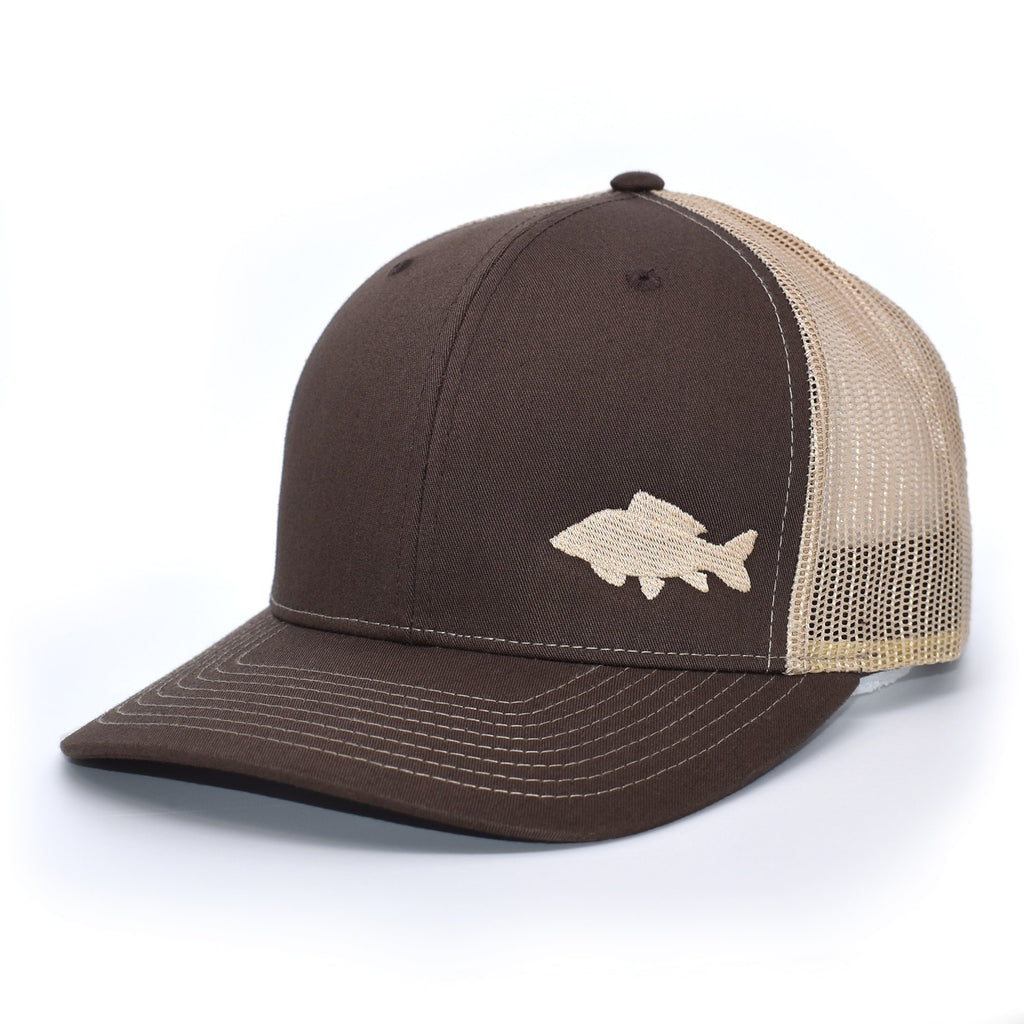 Carp Fishing Brown Retro Trucker Hat - Bucks of America