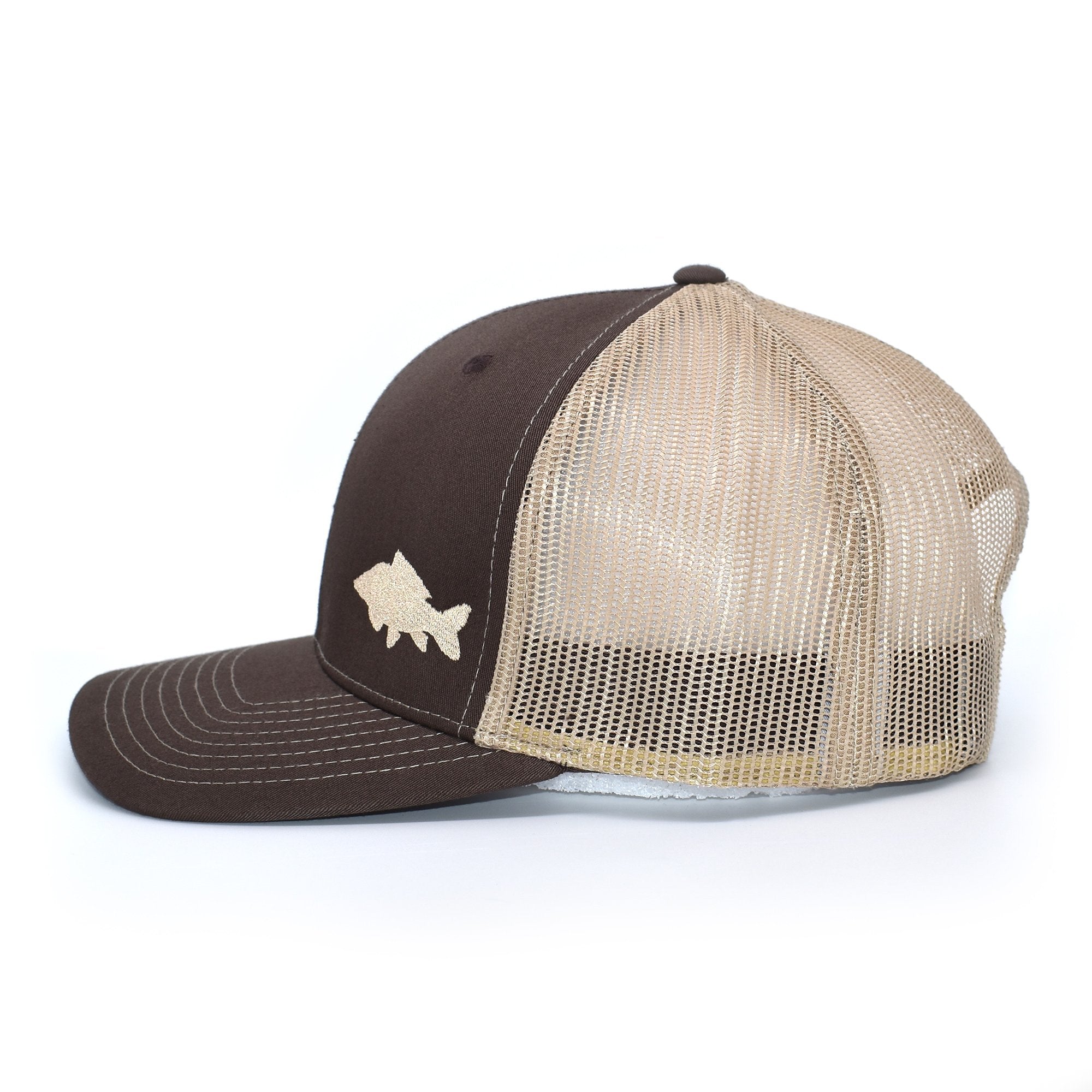 Carp Fishing Brown Retro Trucker Hat - Bucks of America