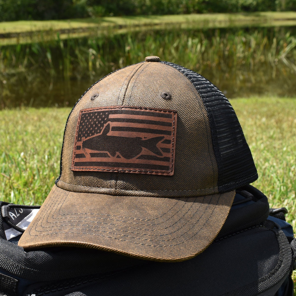 Leather Patch Flag Hat