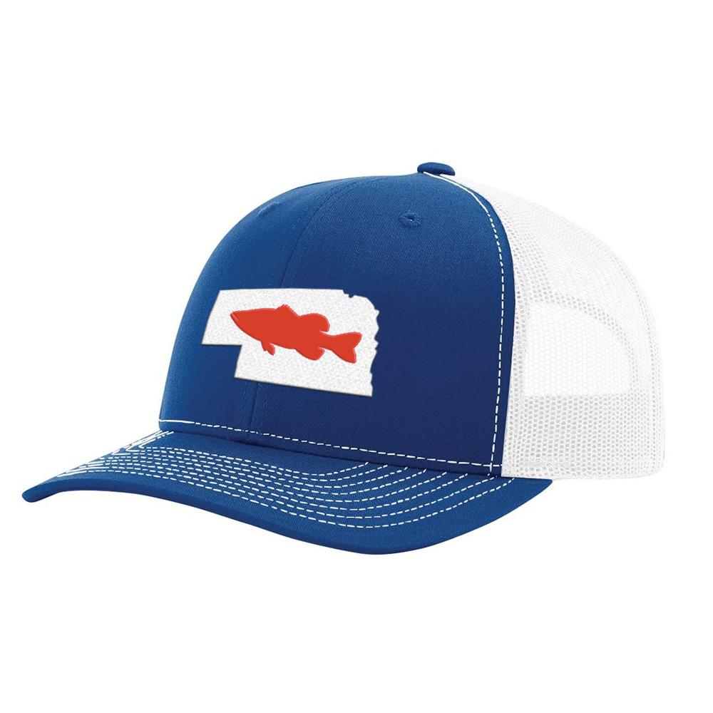Nebraska Bass Hat - Royal/White - Bucks of America
