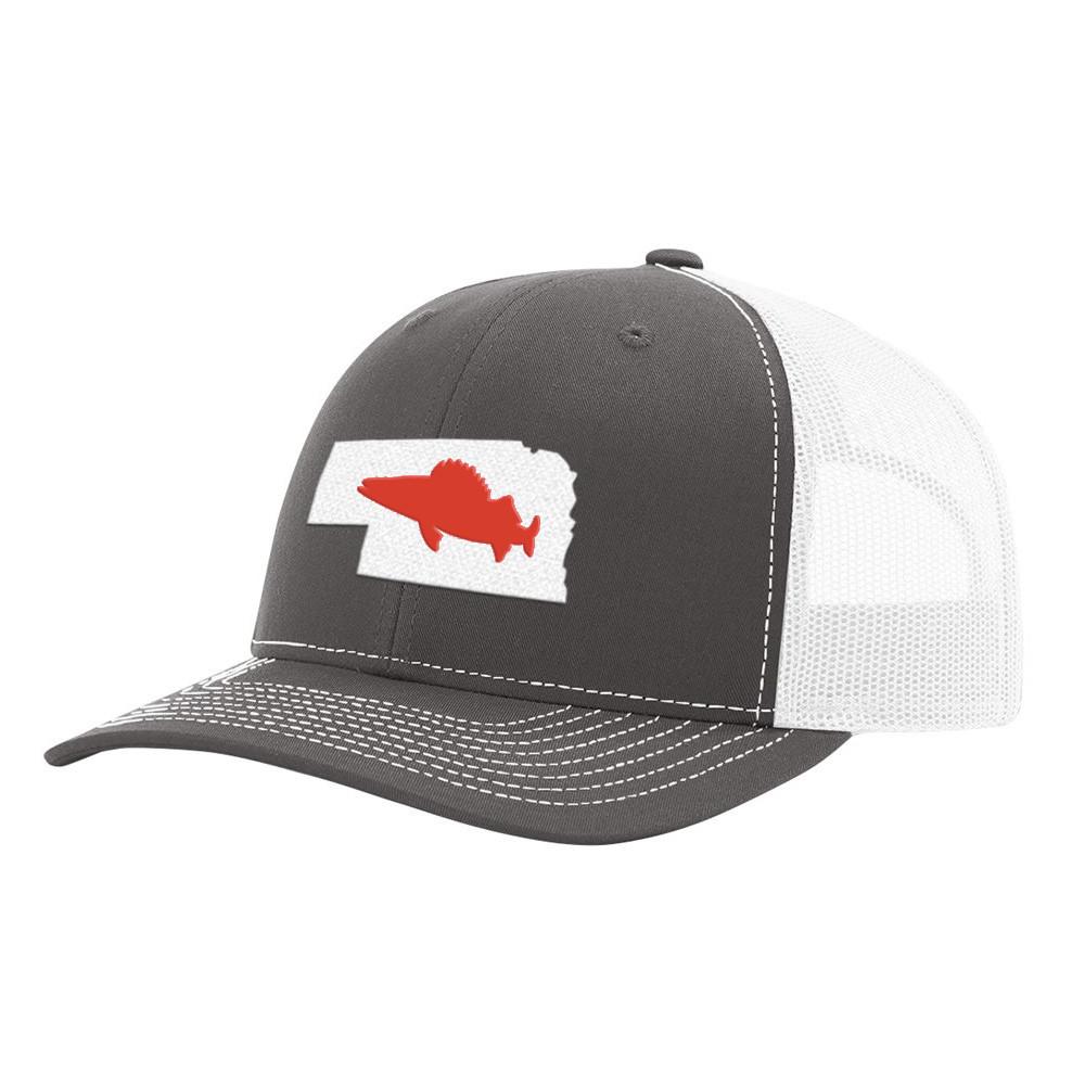 Nebraska Walleye Hat Charcoal/White - Bucks of America