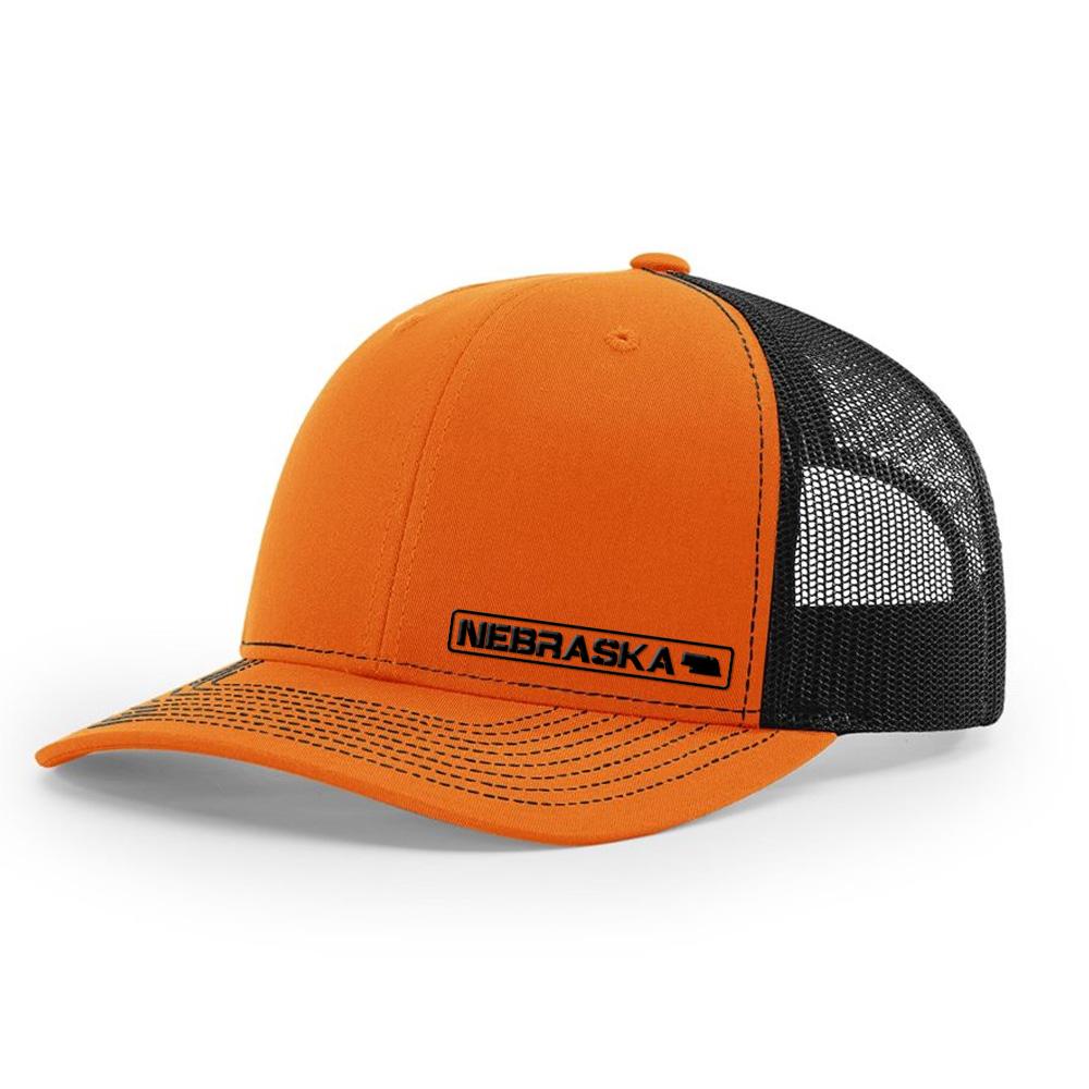 Nebraska State Hat - Orange / Black