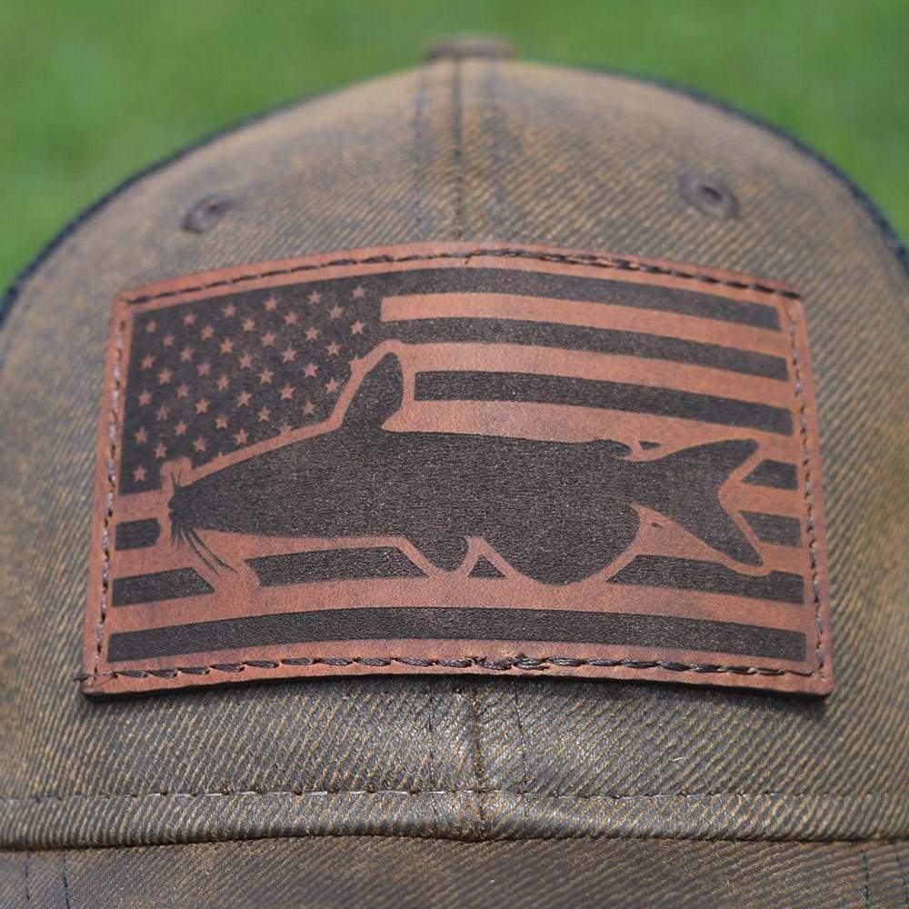 Leather Patch Hat - Flathead Catfish – Tribewear Outdoors