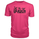 Ducks Of America (Black) Premium Unisex Tee - Hot Pink / S - Short Sleeves