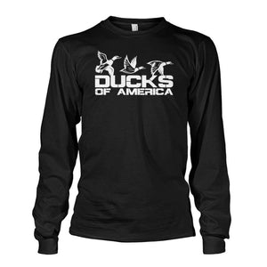 Ducks Of America (White) Unisex Long Sleeve - Black / S - Long Sleeves