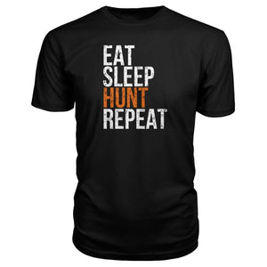 Eat Sleep Hunt Repeat Premium Tee - Black / S - Short Sleeves