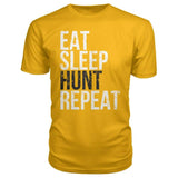 Eat Sleep Hunt Repeat Premium Tee - Gold / S - Short Sleeves
