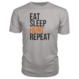 Eat Sleep Hunt Repeat Premium Tee - Heather Grey / S - Short Sleeves
