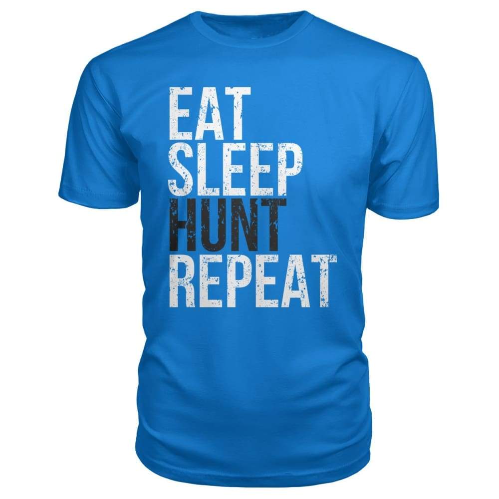 Eat Sleep Hunt Repeat Premium Tee - Royal Blue / S - Short Sleeves