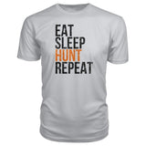 Eat Sleep Hunt Repeat Premium Tee - Silver / S - Short Sleeves
