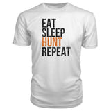 Eat Sleep Hunt Repeat Premium Tee - White / S - Short Sleeves