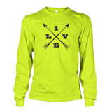 Live Arrows Design Long Sleeve - Safety Green / S - Long Sleeves