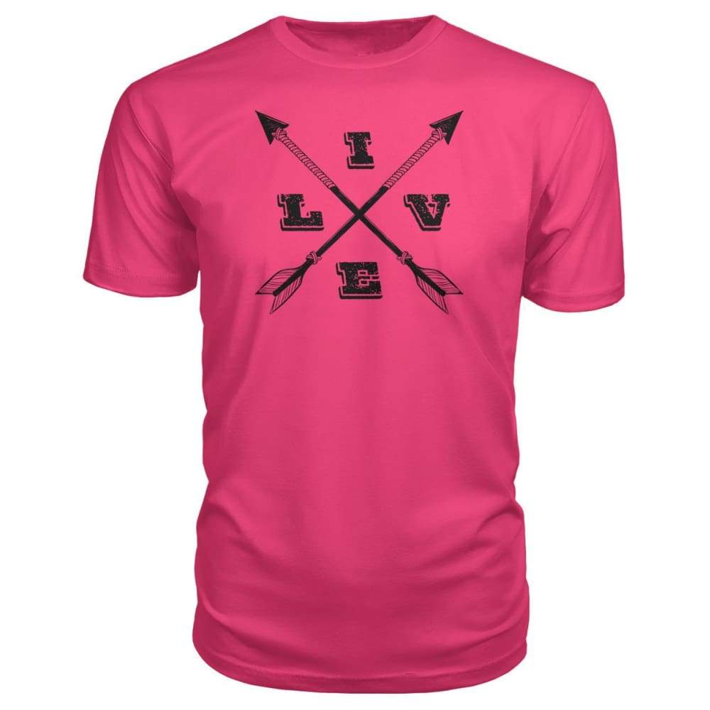 Live Arrows Design Premium Tee - Hot Pink / S - Short Sleeves