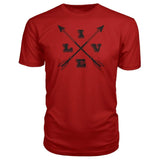Live Arrows Design Premium Tee - Red / S - Short Sleeves