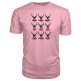Reindeer Hunter Dark Design Premium Tee - Charity Pink / S - Short Sleeves