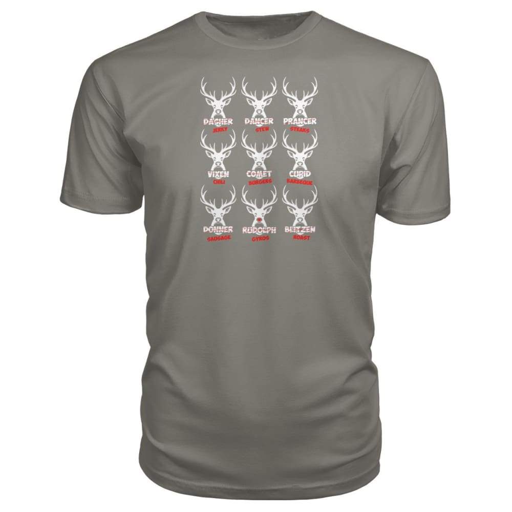 Reindeer Hunter Light Design Premium Tee - Charcoal / S - Short Sleeves