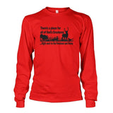 Theres A Place For All Of Gods Creatures Long Sleeve - Red / S - Long Sleeves