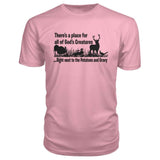 Theres A Place For All Of Gods Creatures Premium Tee - Charity Pink / S - Short Sleeves