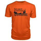 Theres A Place For All Of Gods Creatures Premium Tee - Orange / S - Short Sleeves
